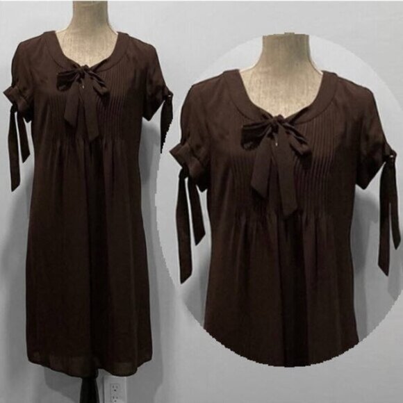 SPENSE Brown Short Sleeve Dress 8 medium - Picture 2 of 13